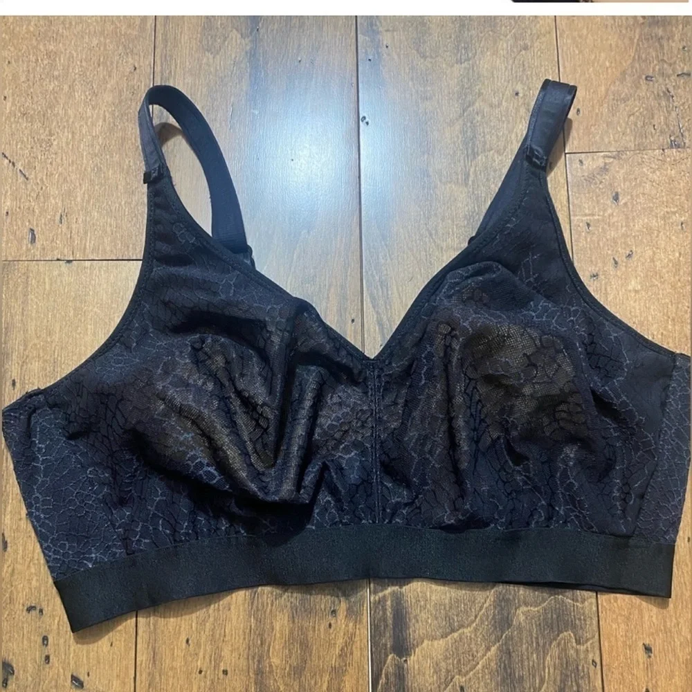 Chantelle C Magnifique Full Coverage Black Snakeskin Patterned Bra 36C/D - 38C/D